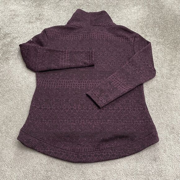 Columbia Pullover Sweater Season Women Medium Purple Geometric Turtleneck Casual - Picture 2 of 11